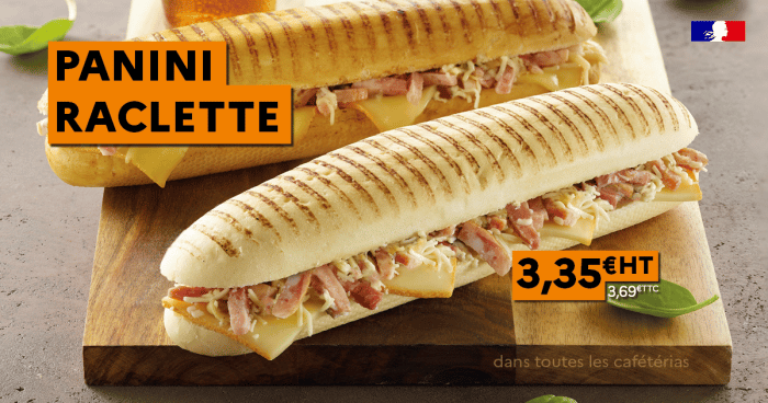 *Produit du mois de janvier : le Panini Raclette* 1 Produit du mois de janvier : le panini raclette !