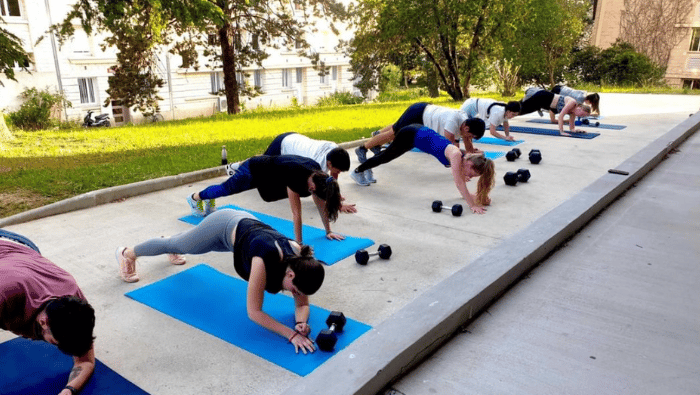 Les étudiants de l'académie de Montpellier s'entrainent au cours de training proposé par Sport Crous.