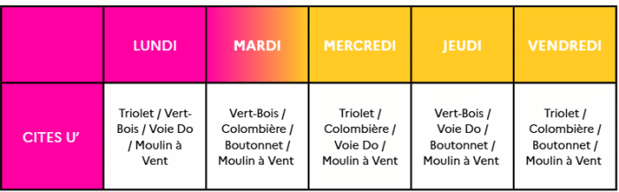 Plannning sport dans ma cité 2025 Plannning sport dans ma cite 2025